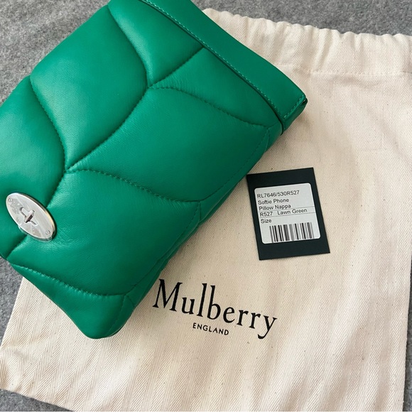 NWT Mulberry Softie Phone Bag Green - Picture 11 of 11